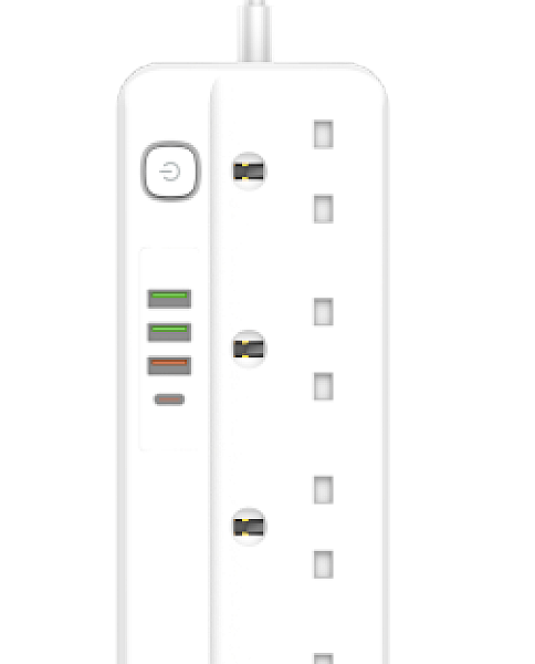 Extension Socket 10A Electric Outlets with USB PD QC3.0 Charging Ports