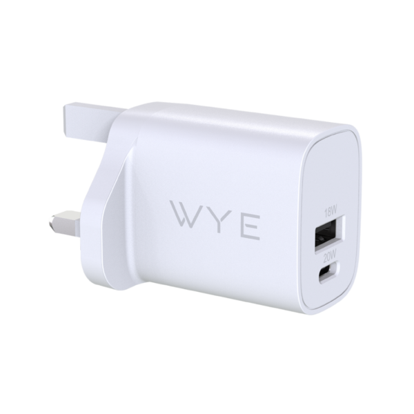 20W Dual Port USB-C & USB-A Power Adapter