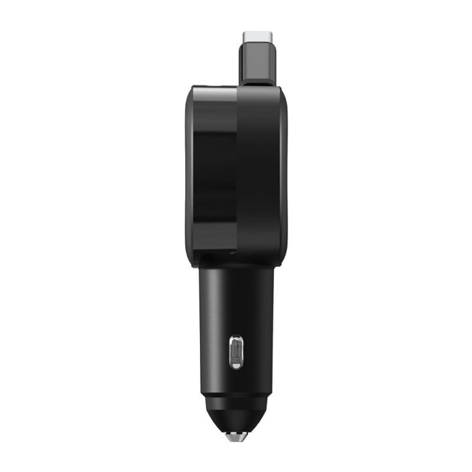 3-IN-1 Fast Charging In-Car Charger with Built-in Retractable Cable&A,C ports - Image 3