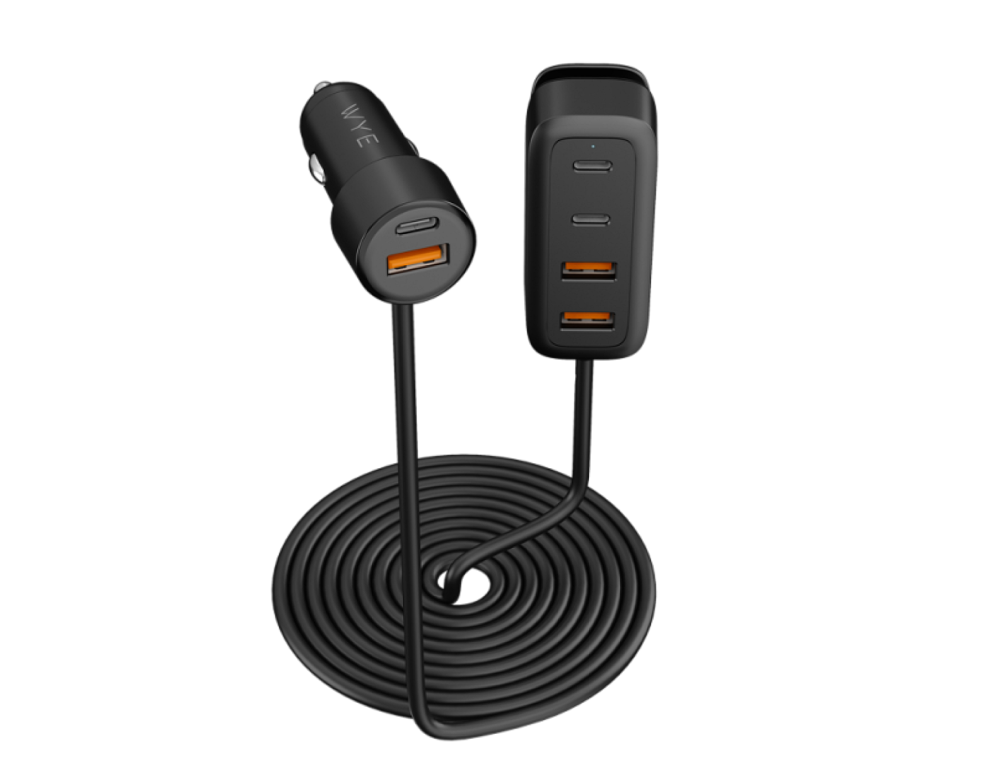 108W In-Car Charger With Multi-Port Extended Charging Hub - Image 3