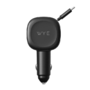 3-IN-1 Fast Charging In-Car Charger with Built-in Retractable Cable&A,C ports