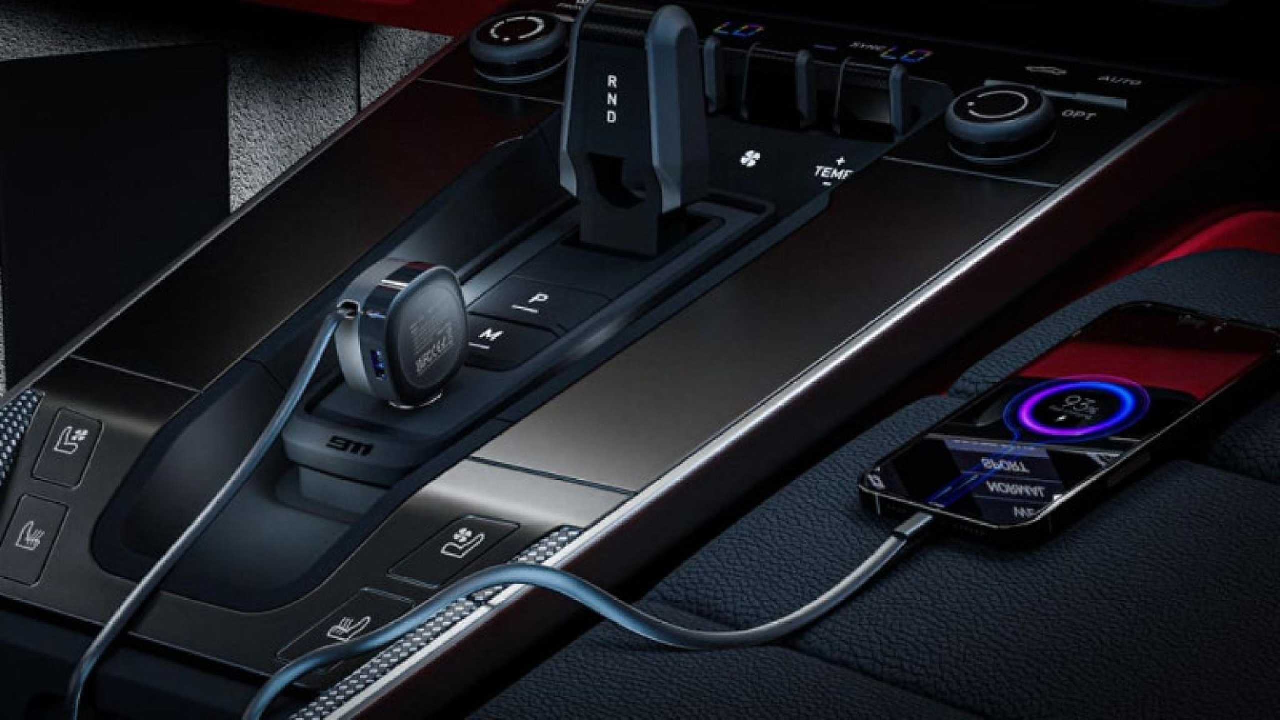 3-IN-1 Fast Charging In-Car Charger with Built-in Retractable Cable&A,C ports - Image 4