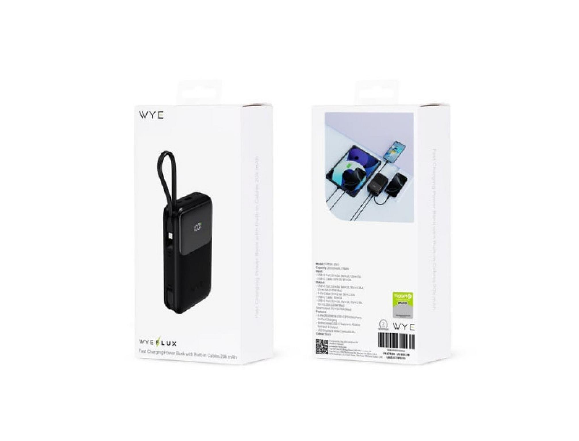 Fast Charging Power Bank With Build-in Cables 20K mAh - Image 5