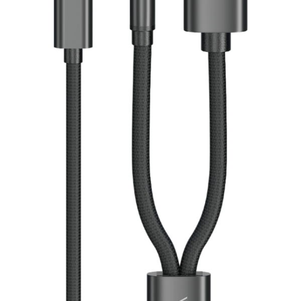 8-PIN TO USB-A & 3.5mm AUX CABLE