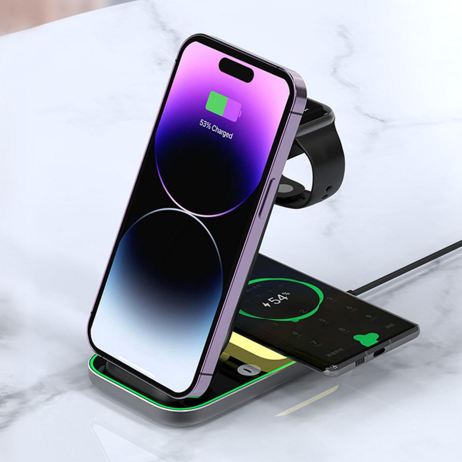 3-in-1 Magnetic Wireless Charging Station