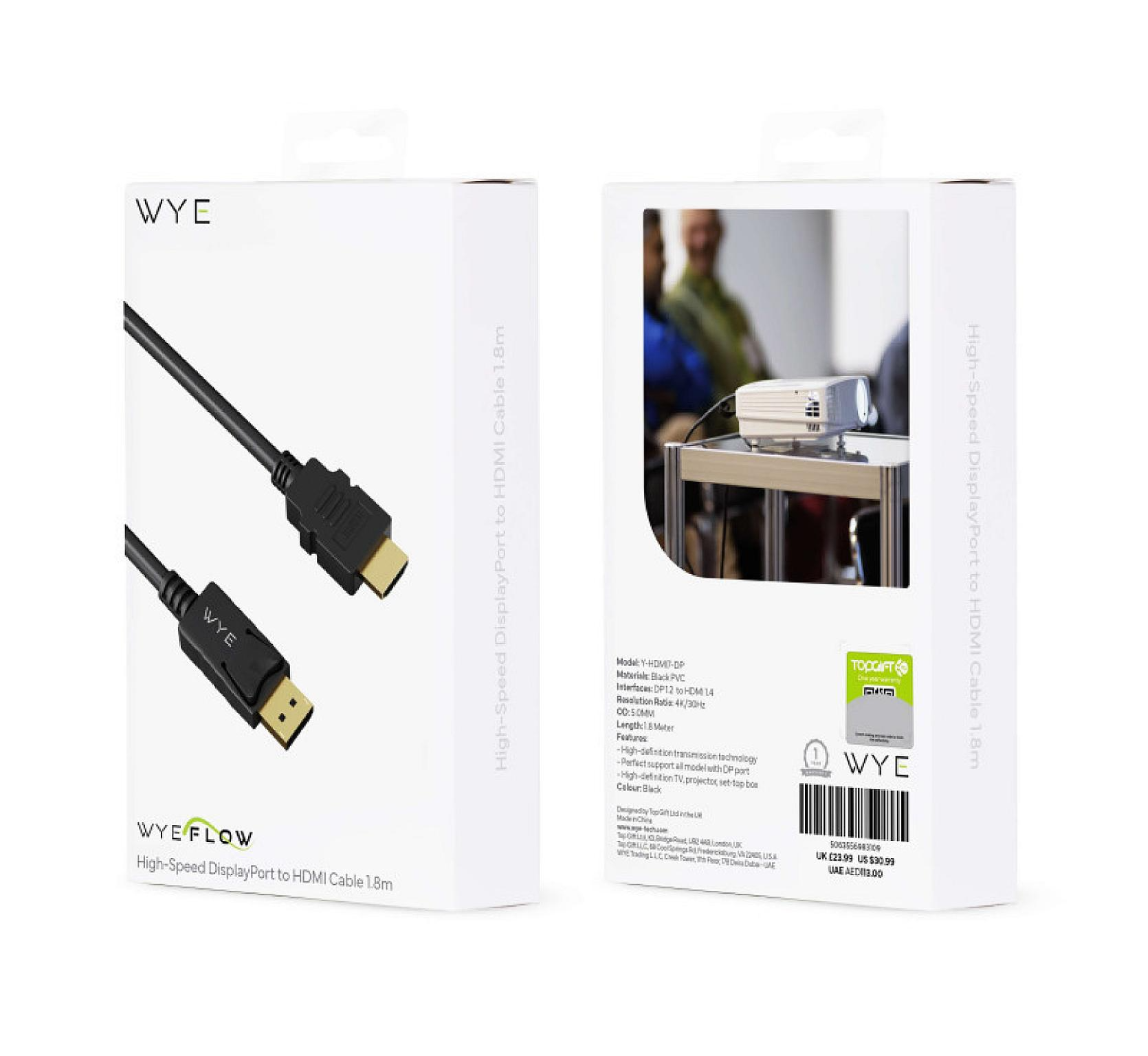 High-Speed DisplayPort to HDMI Cable 1.8m6.99 - Image 3