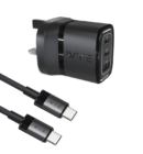 67W Multi-Port Laptop & Mobile Phone Charging Kit with USB-C to USB-C Cable (GaN III)