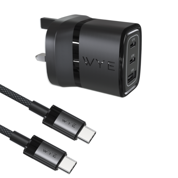 67W Multi-Port Laptop & Mobile Phone Charging Kit with USB-C to USB-C Cable (GaN III)