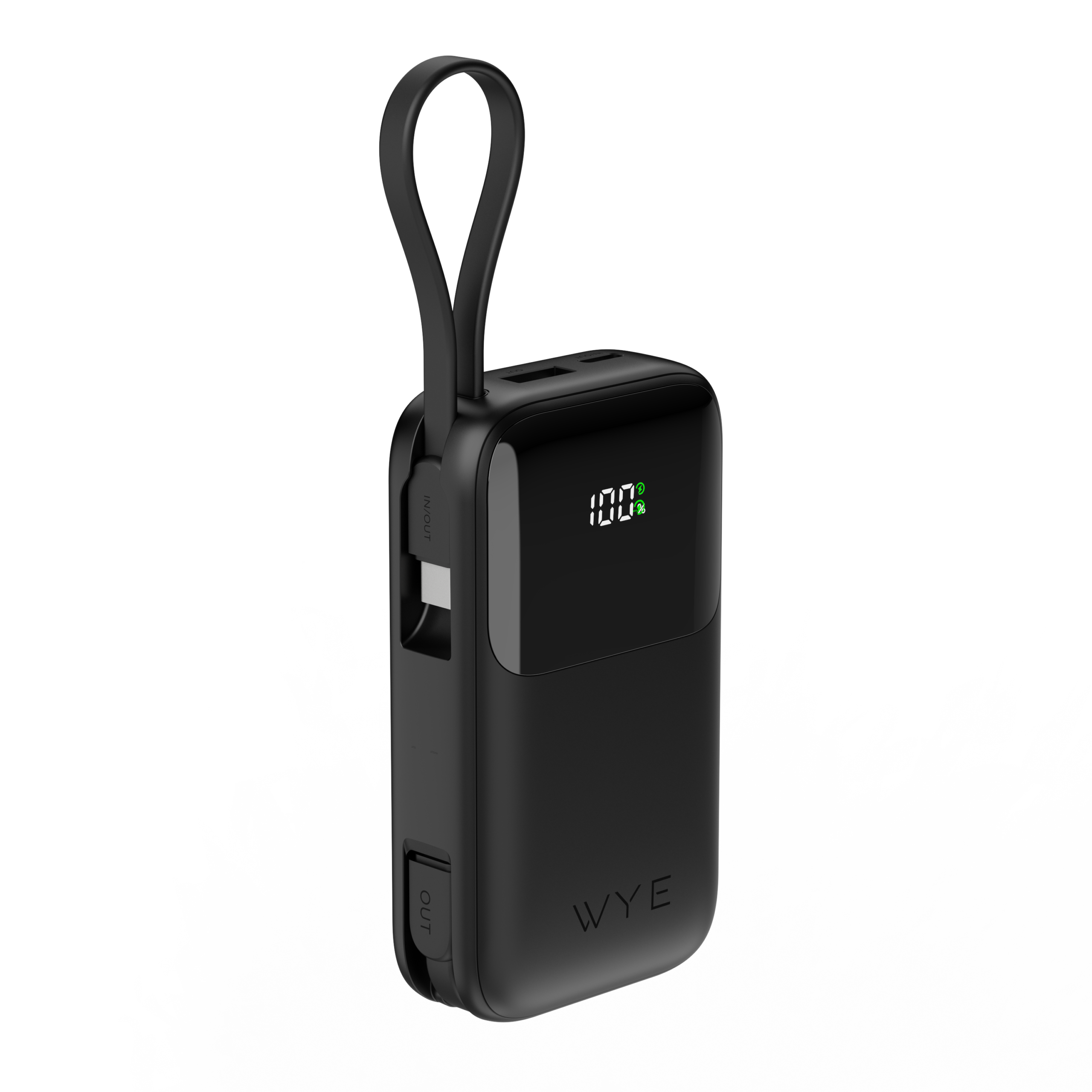 Fast Charging Power Bank with Built-in Cables 10k mAh